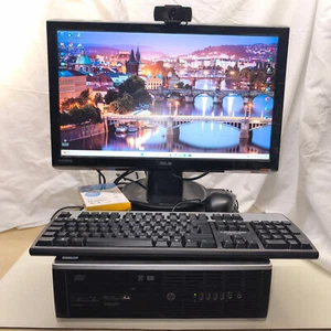 HP 6200 Pro Win11 PC bundle ~21.5 FHD monitor~i5~8GB/240GB SSD~KB~Mouse~WiFi~Cam - Picture 1 of 19