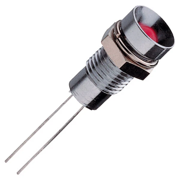 Signal Construct SMZS082 8.2mm 2.1V Green LED Recessed Chrome Indicator Lamp - Image 1 of 1