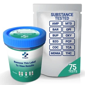 NEW Mintegrity Drug Test 12-Panel T-Cup Urine Home Kit 75-Pack #MI-TDOA-3124 - Picture 1 of 5