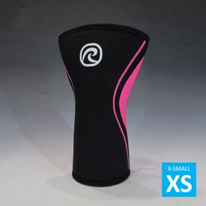 Manga de soporte para rodilla Rehband 105333 neopreno Rx 5 mm (negro/rosa, X-pequeño) - Imagen 1 de 8