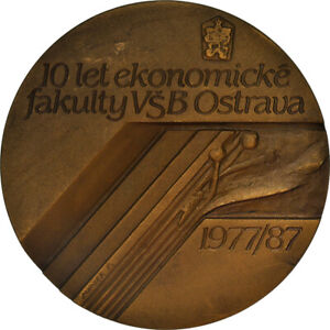[#181749] Tschechoslowakei, Medaille, 10 Let Economické Fakultät VSB Ostrava, 1987, Sc