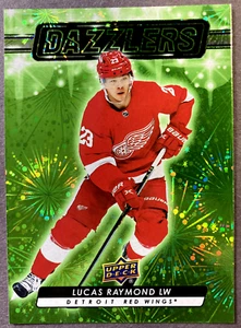 2023-24 Upper Deck Dazzlers Green #DZ-73 Lucas Raymond Detroit Red Wings - Imagen 1 de 1