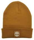 Timberland Iconic Tonal Patch Brown Cuffed Beanie Winter Cap - Watch Hat Men's