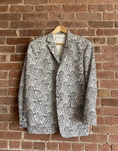 Blazer cappotto sportivo Thom Browne da uomo in pile nero taglia BB2 38S piqué cotone americano