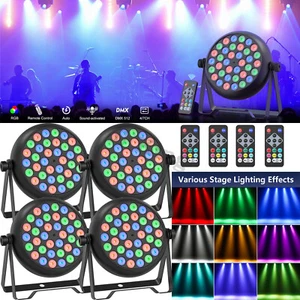 4PCS 120W 36LED RGB Par Can Light w/Remote DMX Stage Lighting Disco Party Light - Picture 1 of 18