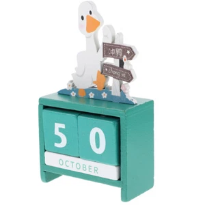 Cartoon Wood Calendar Household Perpetual Calendar Office Block Calendar Office - Picture 1 of 12