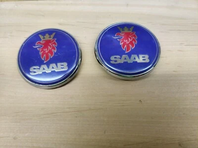OEM 03 04 05 06 07 08 SAAB 9-3 93 FRONT & BACK SET EMBLEM LOGO BADGE SIGN DECAL - Image 1 of 2
