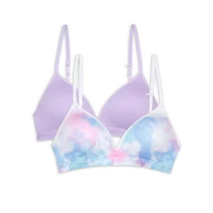 Wonder Nation Girls Bra, 2 Pack Seamless Molded Cup Multi Size 34 - Picture 1 of 6