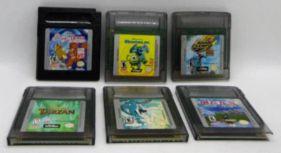Gameboy Color Game Pack Lote 6 Disney La Bella y la Bestia, Road Champs y más Foto 1 de 2