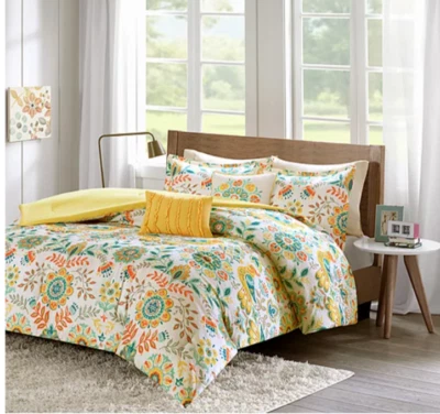 Intelligent Designer Twin/TwinXL Comforter Bedding Set 4 Pcs floral & Bird Motif - Image 1 of 4