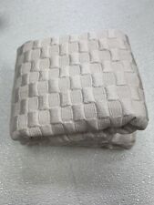 Hudson Park Luxe Block Matelasse Quilted Euro Sham ivory new out of package