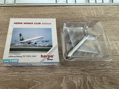 Herpa 511742 Aereo Lufthansa Boeing 707-330 1:500 Buone Condizioni + OVP - Immagine 1 di 2