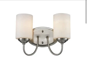 Z-Lite 434-2V Nickel Cardinal 2-Light Bathroom Vanity Fixture - Picture 1 of 2