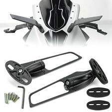 Motorcycle Wind Swivel Stealth Wing Rear View Side Mirror Set For Yamaha Honda