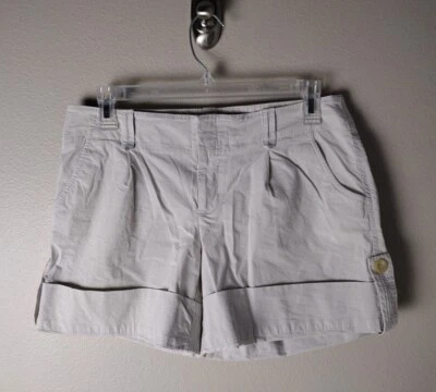 Pantalones Cortos GAP Gris Blanco Rayas Retro Puños Tejidos Elásticos 4 Foto 1 de 3