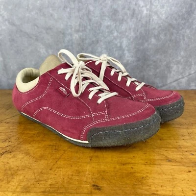 Zapatos simples para mujer Tenis con cordones Rojo Gamuza Lona Goma oscura Suelas de goma 9.5 Foto 1 de 4