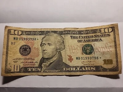 10 dollar bill star note 2013 - Image 1 of 2