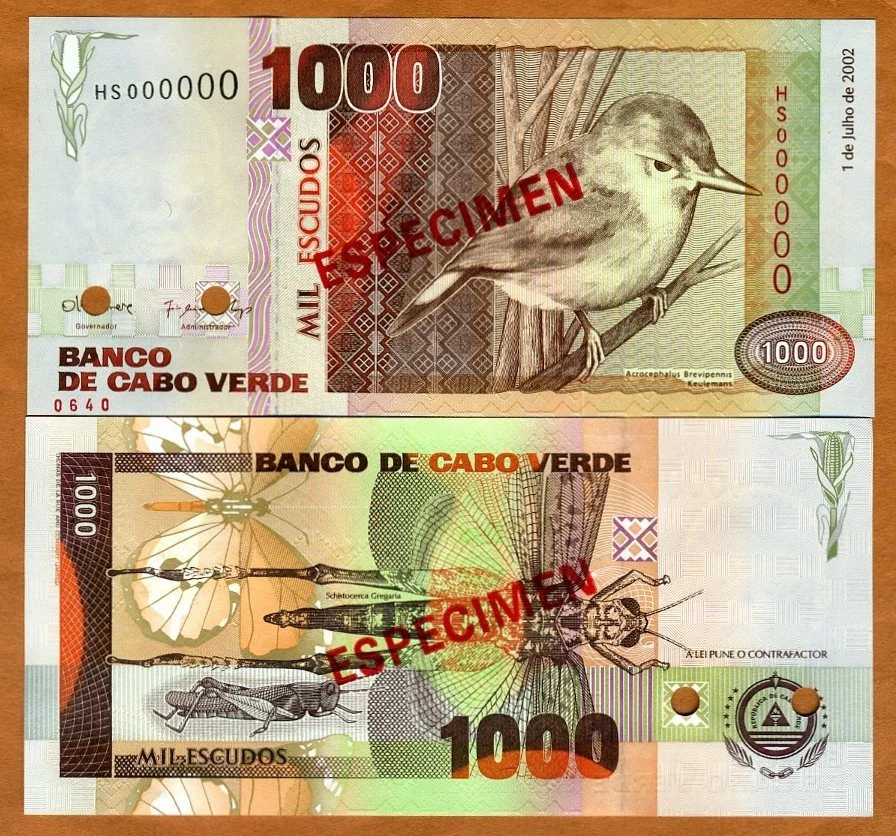 SPECIMEN Cape Verde, Africa, 1000 (1,000) Escudos, 2002, P-65bS, UNC - Image 1 of 1