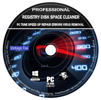 Registry Disk Space Cleaner Tuneup SpeedUp Errors Repair Errors Removal PC CD - Image 1 of 2
