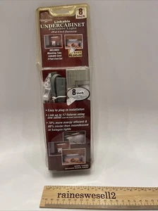 NEW LIGHTS OF AMERICA 8” Brushed Nickel LINKABLE UNDER CABINET LIGHT KIT 7104BN - Picture 1 of 7