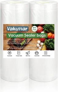 Vacuum Sealer Bags 2 pack 11''x60' Rolls for Food, Seal a Meal, Commercial Gr... - Picture 1 of 5