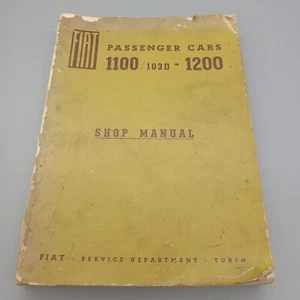 Fiat 1100 103D 1200 Shop Manual Passenger Cars OEM Service Department 1959 - Picture 1 of 11
