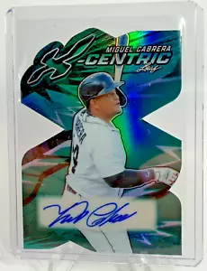 Miguel Cabrera 2024 Leaf X-Centric Auto 2/3 Tigers Marlins SSP - Die Cut - Picture 1 of 2