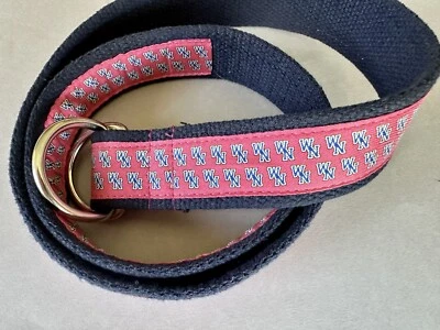 Cinturón cinta grosgrain logotipo rosa lona azul marino VINEYARD VINES MEDIO envío gratuito Foto 1 de 4