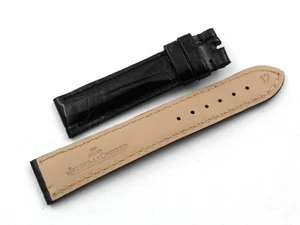 Cinturino Jaeger Le-Coultre Reverso Pelle Alligatore Nero 17/16mm Artigianale - Foto 1 di 5