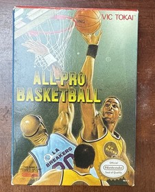 original All-Pro Basketball complete in box nintendo nes nba game