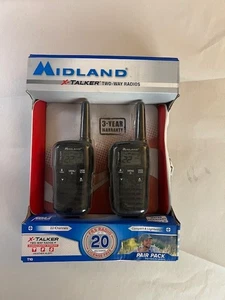 Midland X-Talker Two Way Radios -Up To 20 Mile Range with 22 Channels- Model T10 - Picture 1 of 7