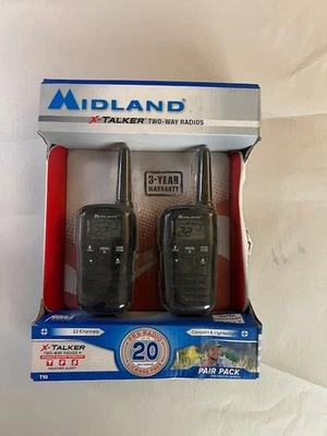 Midland X-Talker Two Way Radios -Up To 20 Mile Range with 22 Channels- Model T10 - Image 1 of 4
