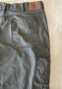 Herren Schmidt Khaki Grün Canvas Zimmermann Arbeitshose 40x32 - Bild 1 von 9