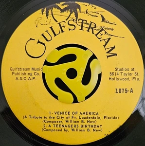 Rockabilly 45 - William B. New - Venice Of America - Gulfstream 1075 HEAR - Picture 1 of 2