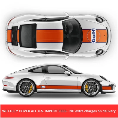 GULF Le Mans Racing Stripes kit for Porsche Carrera / Cayman / Boxster - Image 1 of 4