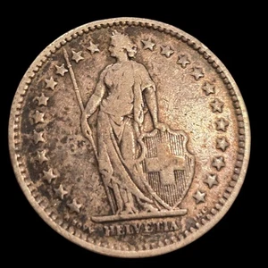 Switzerland 1913 2 Francs (Rare) - Silver .835 - Picture 1 of 3