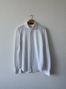 Camiseta Ralph Lauren Etiqueta Púrpura Blanca Abotonada Manga Larga Talla L RARA - Imagen 1 de 12