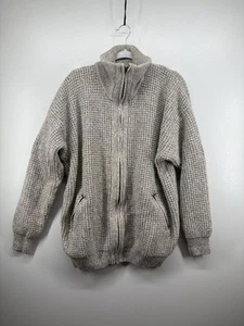 Tundra Canada Knit Full Zip Cardigan Jacket Sweater Sz L Cream Vintage 90’s READ - Picture 1 of 10