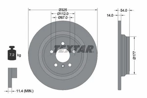 TEXTAR PRO+ 92277405 Brake disc suitable for MERCEDES-BENZ ML-Class, GLE - Picture 1 of 1