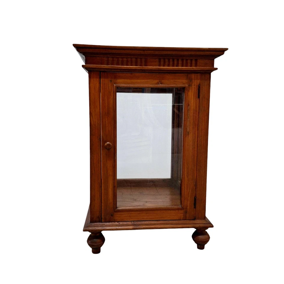 vetrinetta quadrata in legno teak arte povera - Immagine 1 di 1