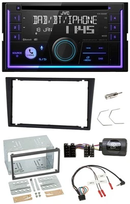 JVC Lenkrad USB 2DIN DAB Bluetooth CD Autoradio für Opel Corsa C Vectra C charco - Bild 1 von 4