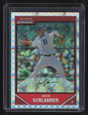 2007 Bowman Chrome Justin Verlander #2 Xfractor /250 Detroit Tigers 