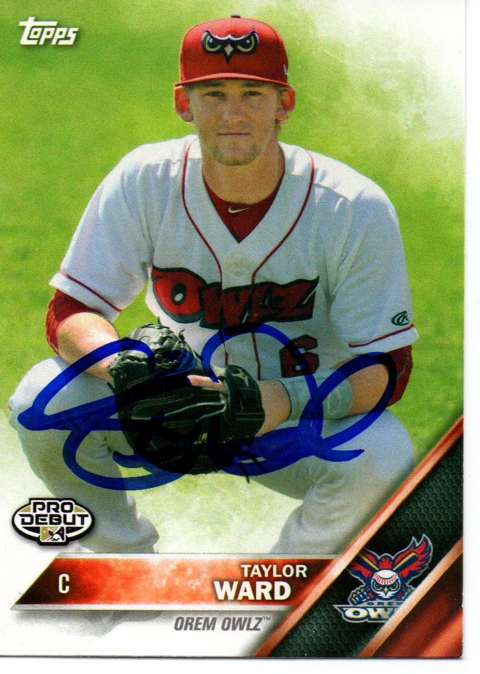 Taylor Ward Los Angeles Angels 2016 Topps Pro Debut Signed Card - Image 1 of 1
