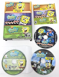 Spongebob Pantaloni Quadrati 3 Giochi Piccola Scatola - Dipendente del Mese, Luci, Battaglia - Foto 1 di 9