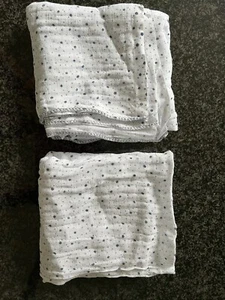 2x Windeltücher, Spucktücher 💯 % BW Weiß - Blau - Bild 1 von 2