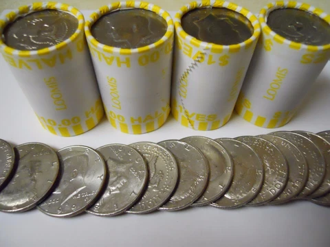 4 Unsearched Kennedy Half Dollar Rolls ($40) Nice Collection Filler Coins. Fast! Cover