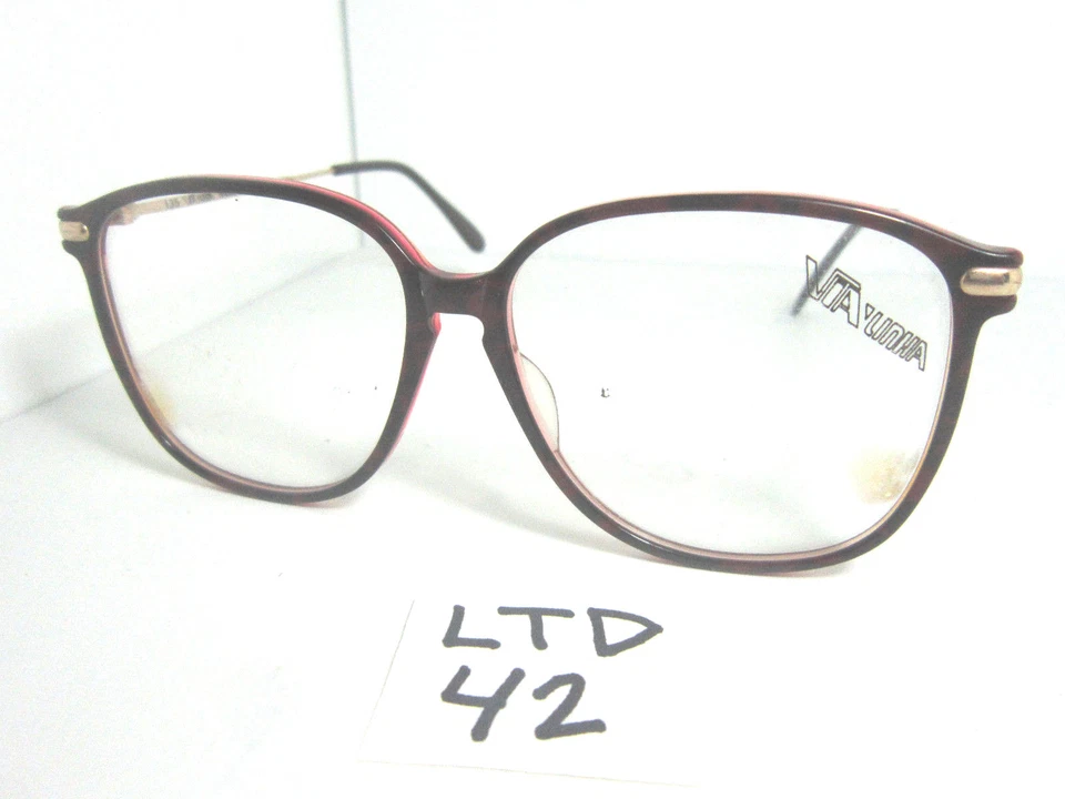 Marco de gafas vintage años 80 VIA LINHA #3000 borgoña metal/plástico redondo (LTD-42) Foto 1 de 1