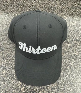 13 FISHING  ** CLASSIC BLACK ' THIRTEEN' ** FLEXFIT HAT - M/L - HCB10 - Picture 1 of 2