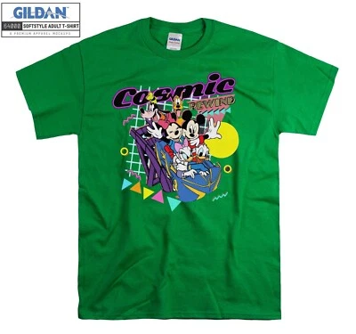 Vintage 80S Style Cosmic Rewind Mickey And Hoodie Tshirt Men Women Unisex AC833 - Image 1 of 4