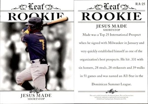 2024 Leaf ROOKIE JESUS MADE #RA-25 MILWAUKEE BREWERS - Picture 1 of 1